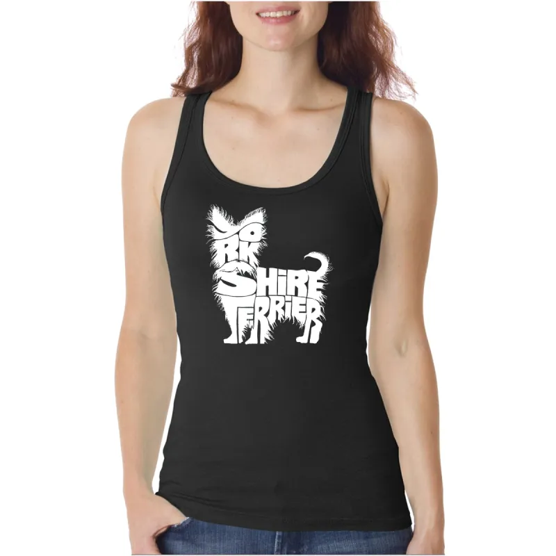 Yorkie  - Women's Word Art Tank Top sold by LA Pop Art
