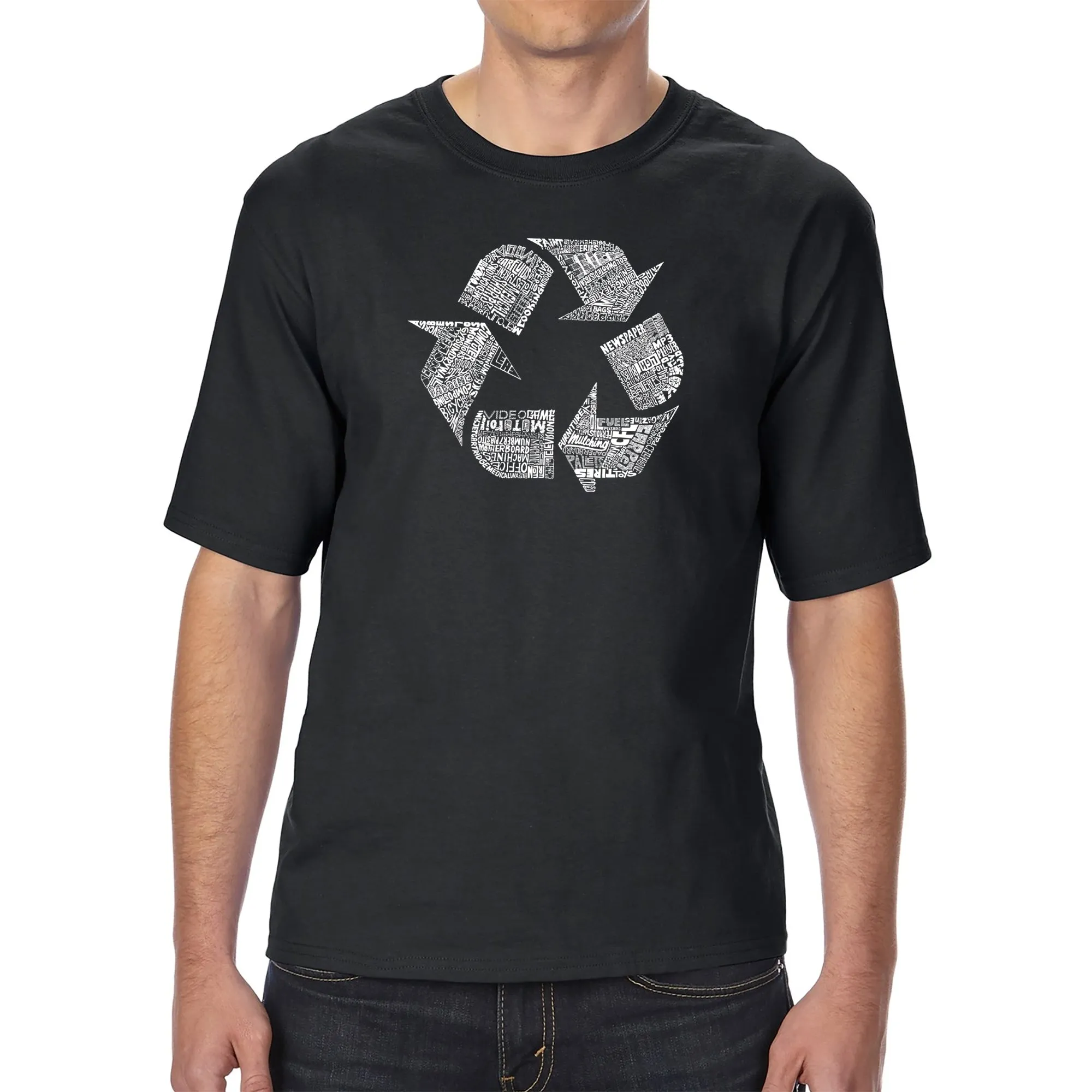86 RECYCLABLE PRODUCTS - Men's Tall Word Art T-Shirt sold by LA Pop Art