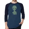 Alien - Men's Raglan Baseball Word Art T-Shirt sold by LA Pop Art