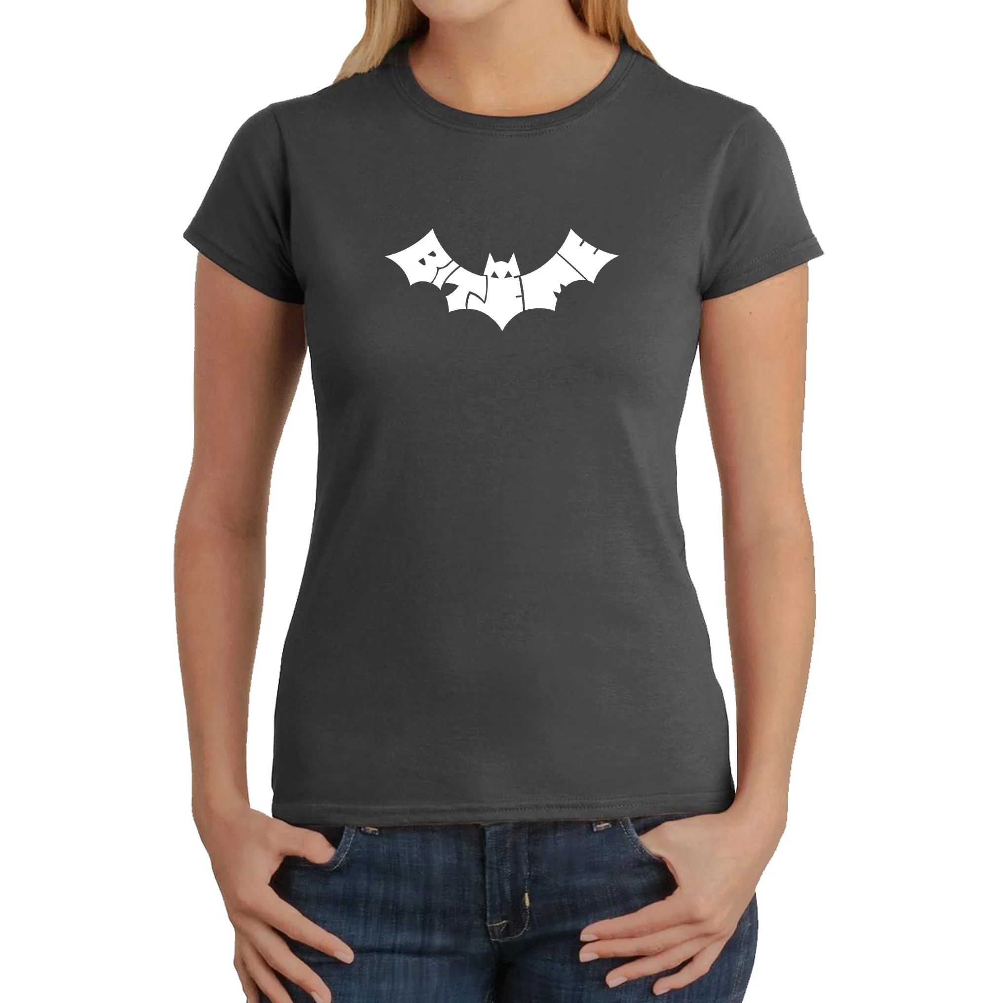 BAT BITE ME - Women's Word Art T-Shirt sold by LA Pop Art product image thumbnail 4