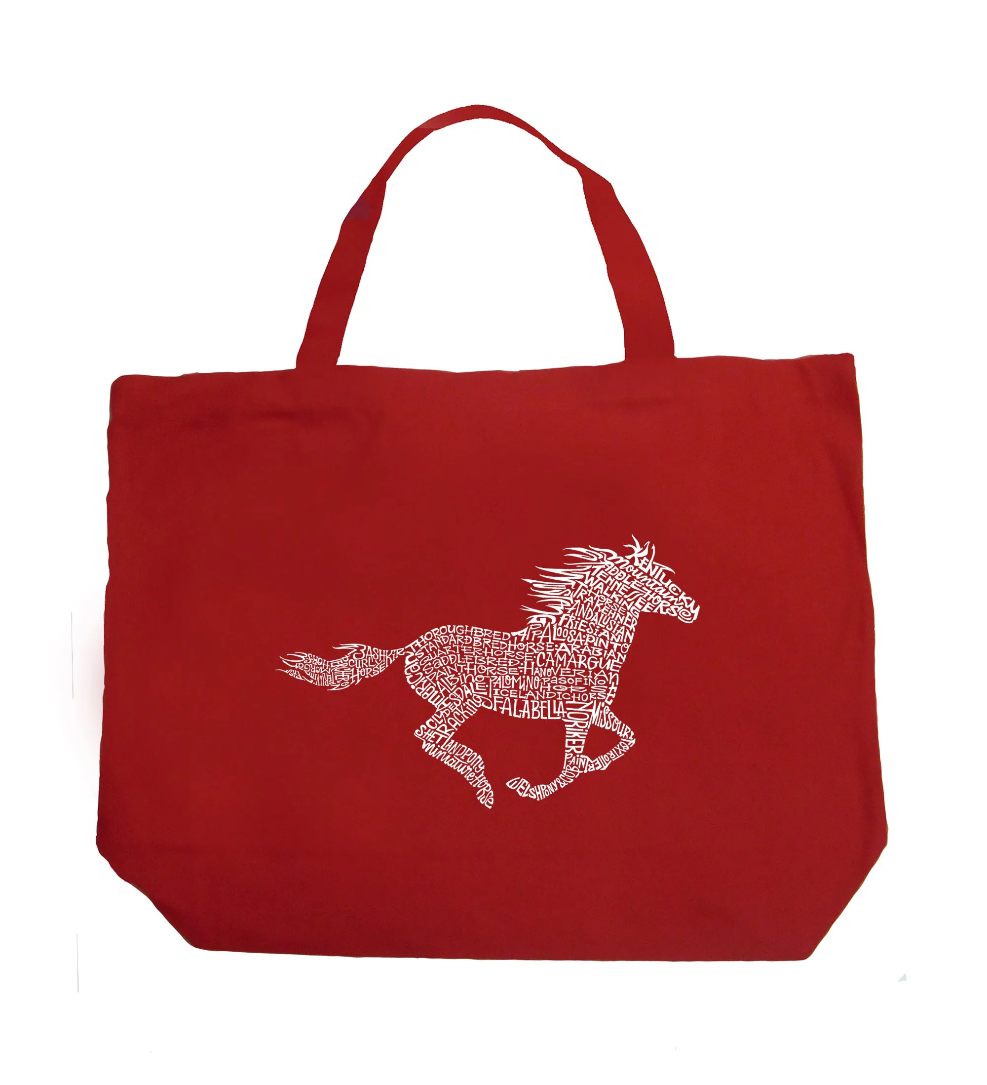 Horse Breeds - Large Word Art Tote Bag sold by LA Pop Art product image thumbnail 4