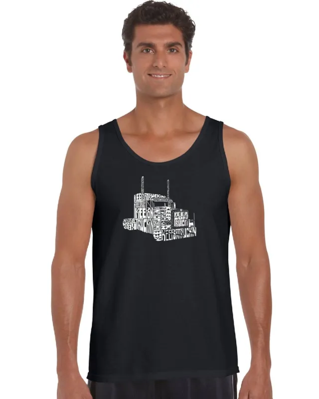 KEEP ON TRUCKIN' - Men's Word Art Tank Top sold by LA Pop Art