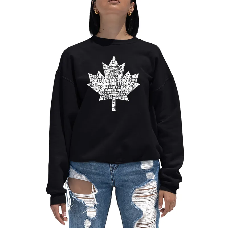 CANADIAN NATIONAL ANTHEM - Women's Word Art Crewneck Sweatshirt sold by LA Pop Art