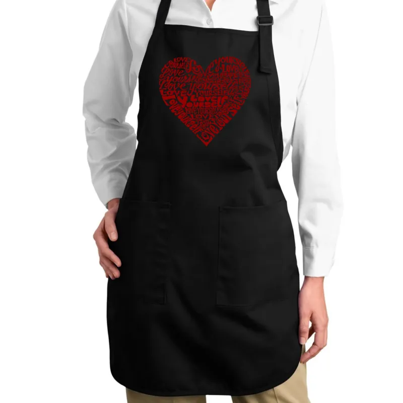 Love Yourself - Full Length Word Art Apron sold by LA Pop Art