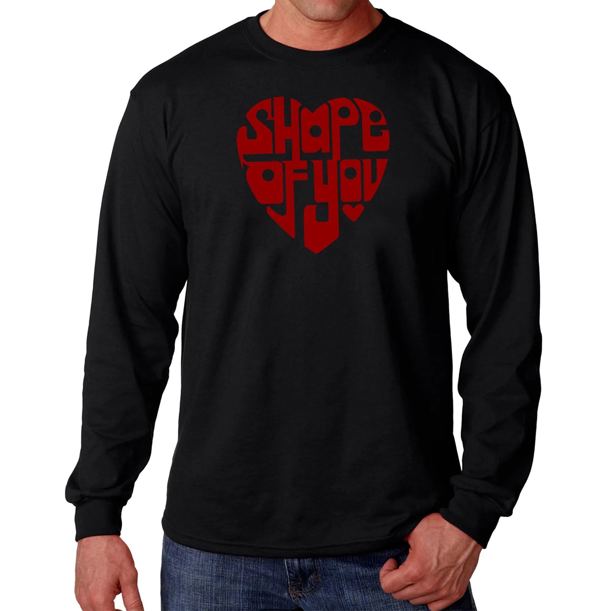 Shape of You - Men's Word Art Long Sleeve T-Shirt sold by LA Pop Art