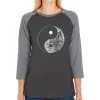 YIN YANG - Women's Raglan Baseball Word Art T-Shirt sold by LA Pop Art