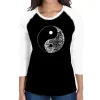 YIN YANG - Women's Raglan Baseball Word Art T-Shirt sold by LA Pop Art