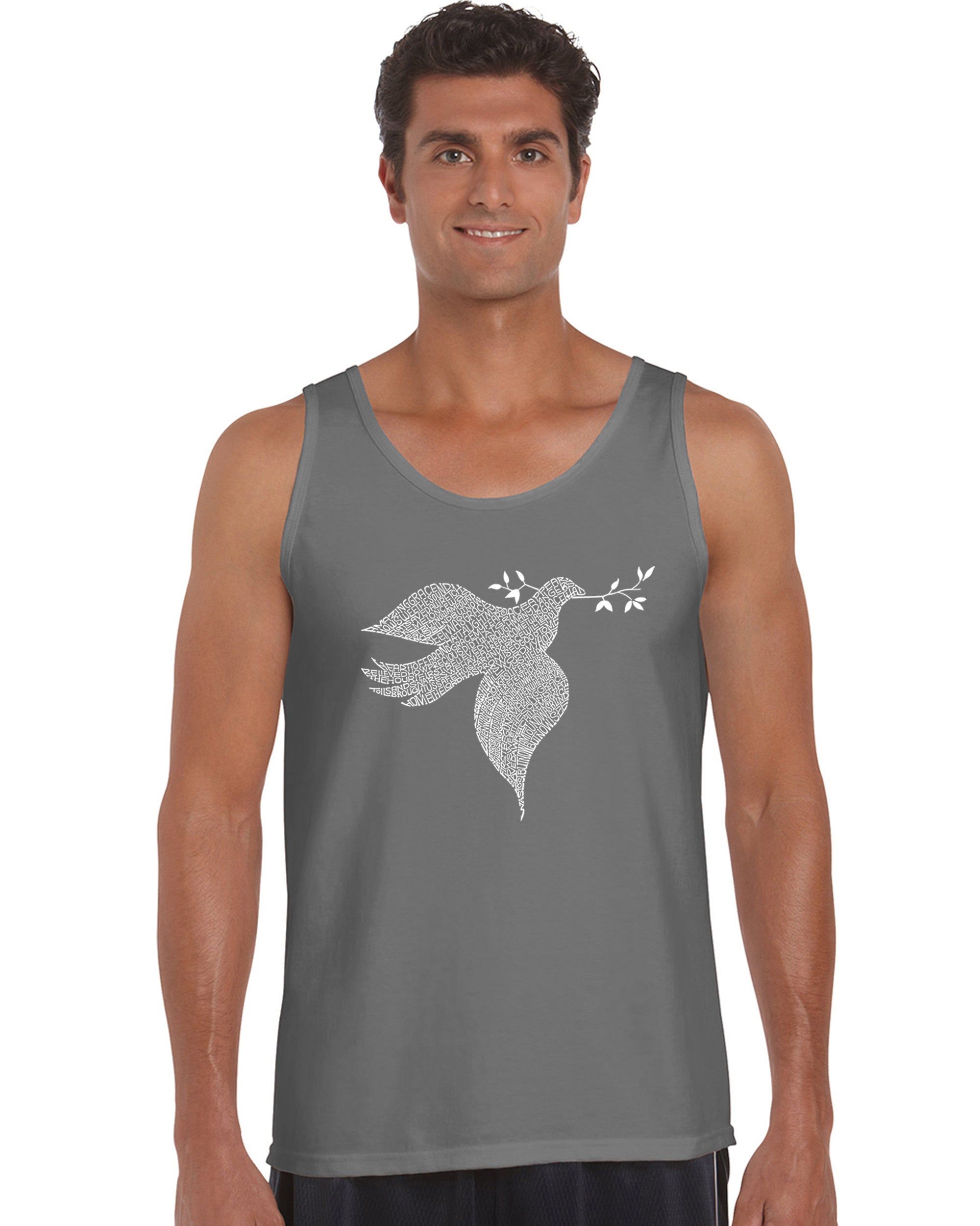 Dove - Men's Word Art Tank Top sold by LA Pop Art product image thumbnail 5