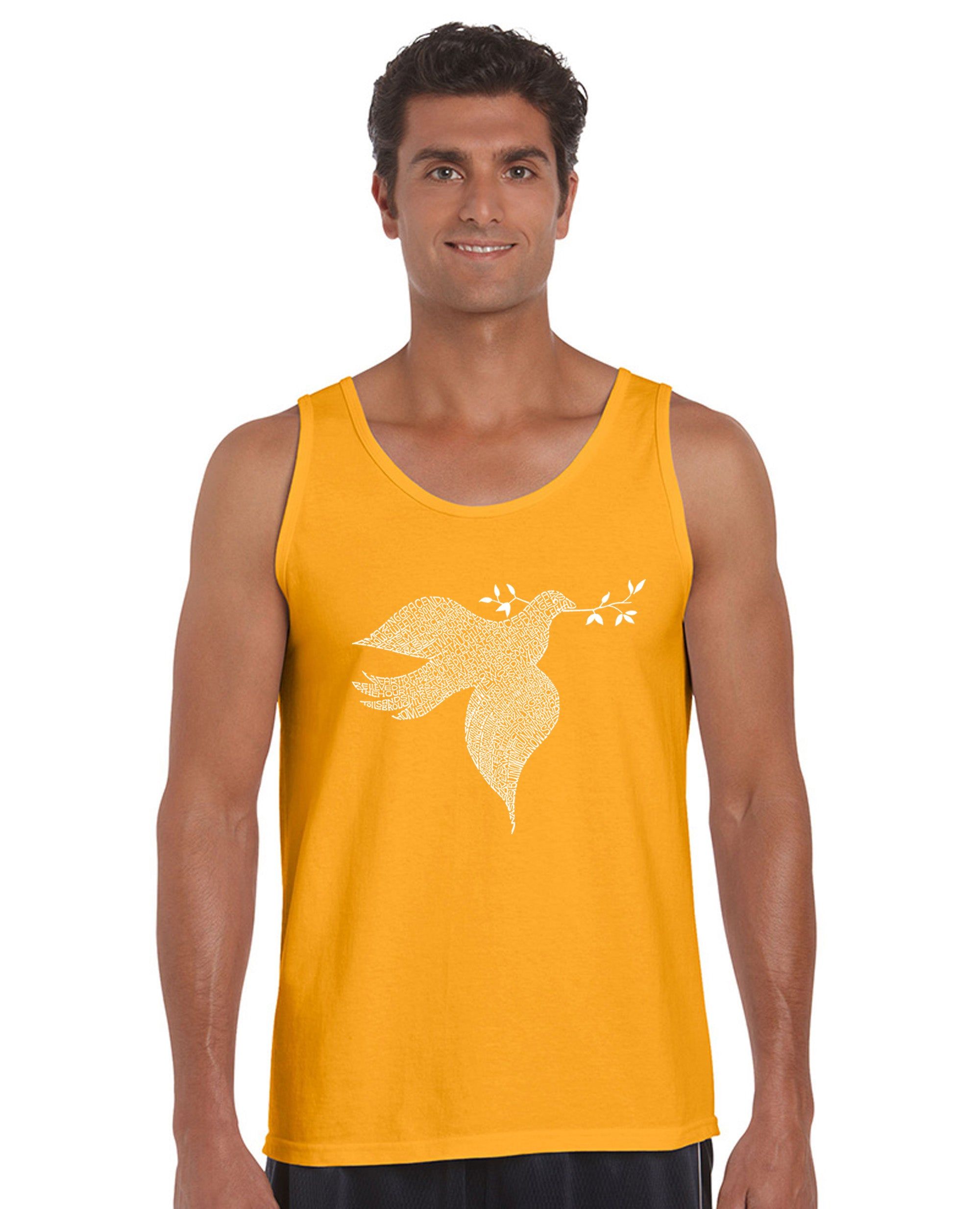 Dove - Men's Word Art Tank Top sold by LA Pop Art product image thumbnail 4