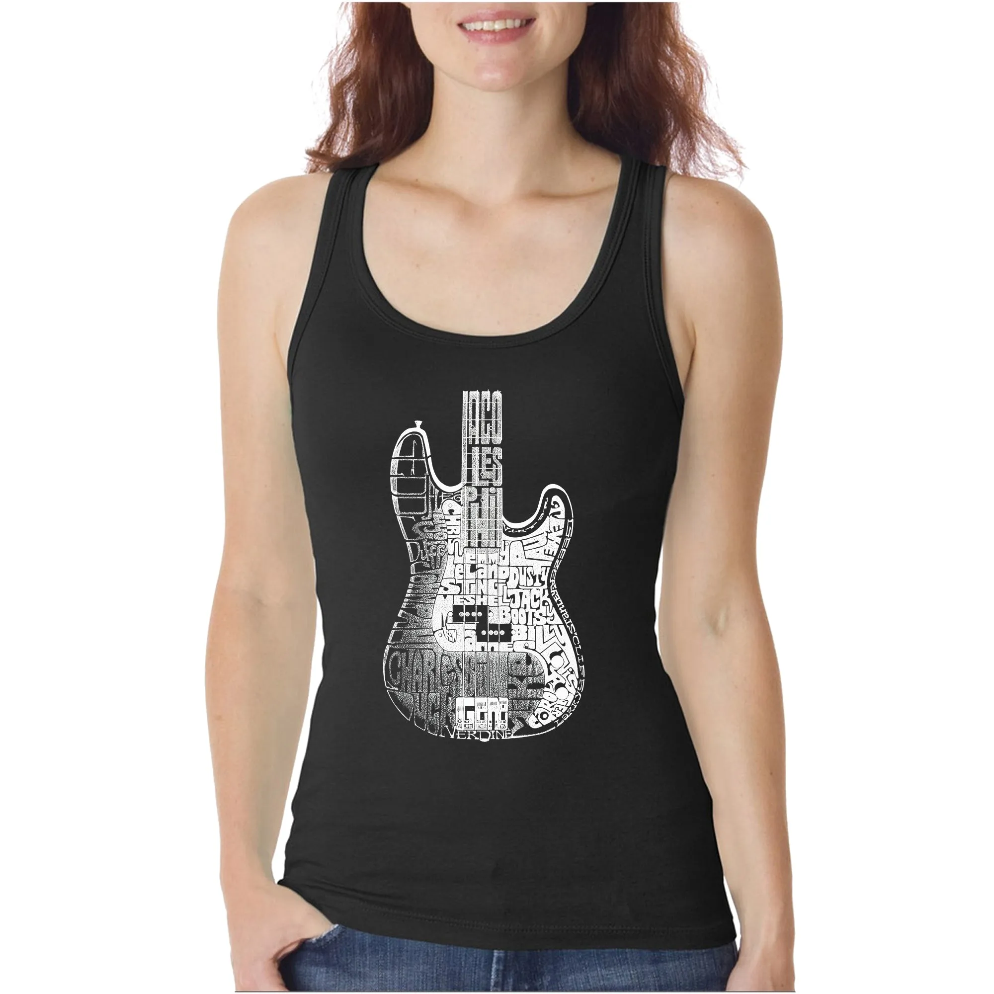 Bass Guitar - Women's Word Art Tank Top sold by LA Pop Art