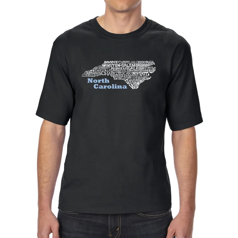 North Carolina - Men's Tall Word Art T-Shirt sold by LA Pop Art