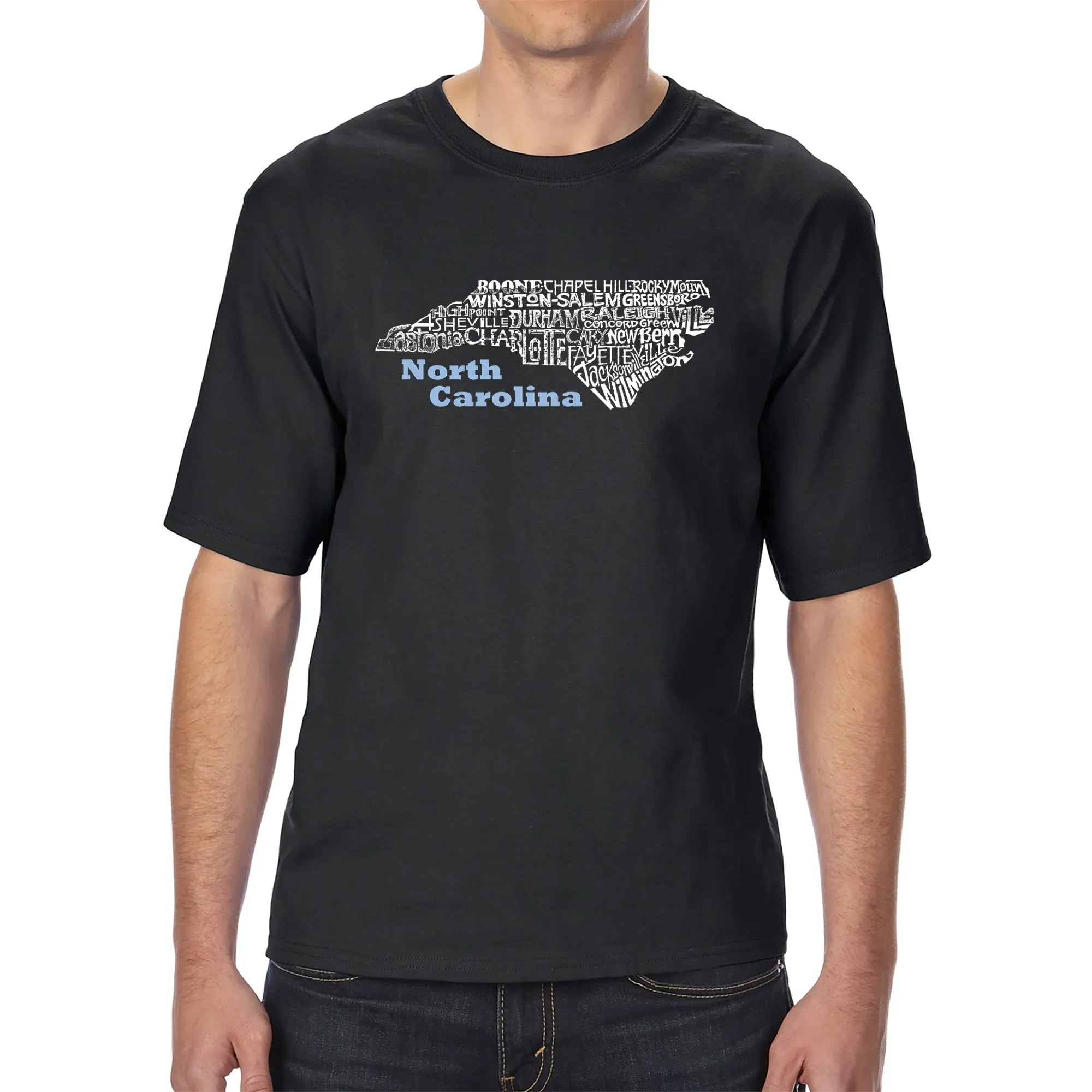 North Carolina - Men's Tall Word Art T-Shirt sold by LA Pop Art