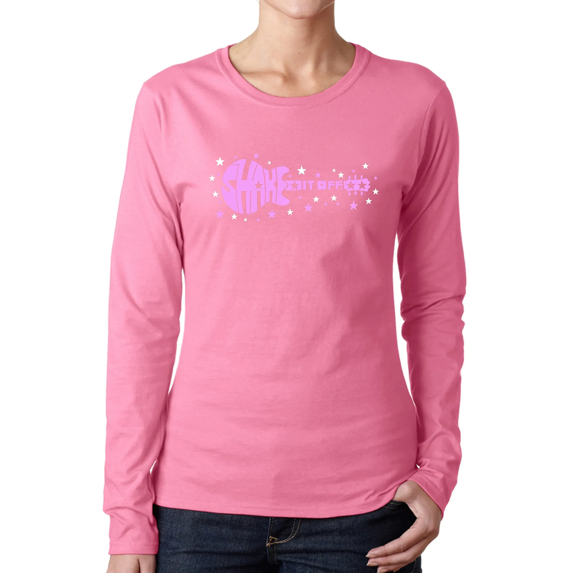 Shake it Off - Women's Word Art Long Sleeve T-Shirt sold by LA Pop Art product image thumbnail 3