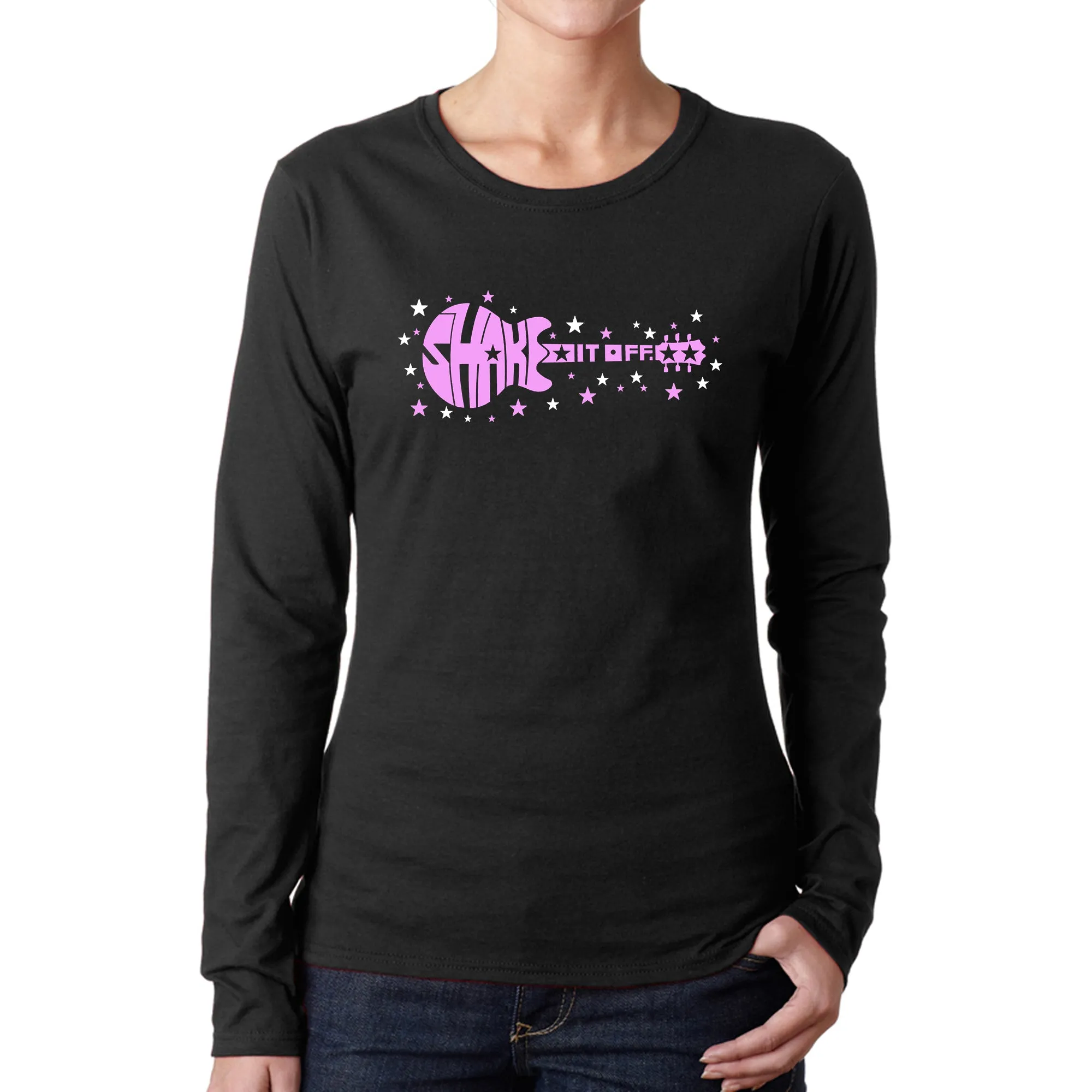 Shake it Off - Women's Word Art Long Sleeve T-Shirt sold by LA Pop Art