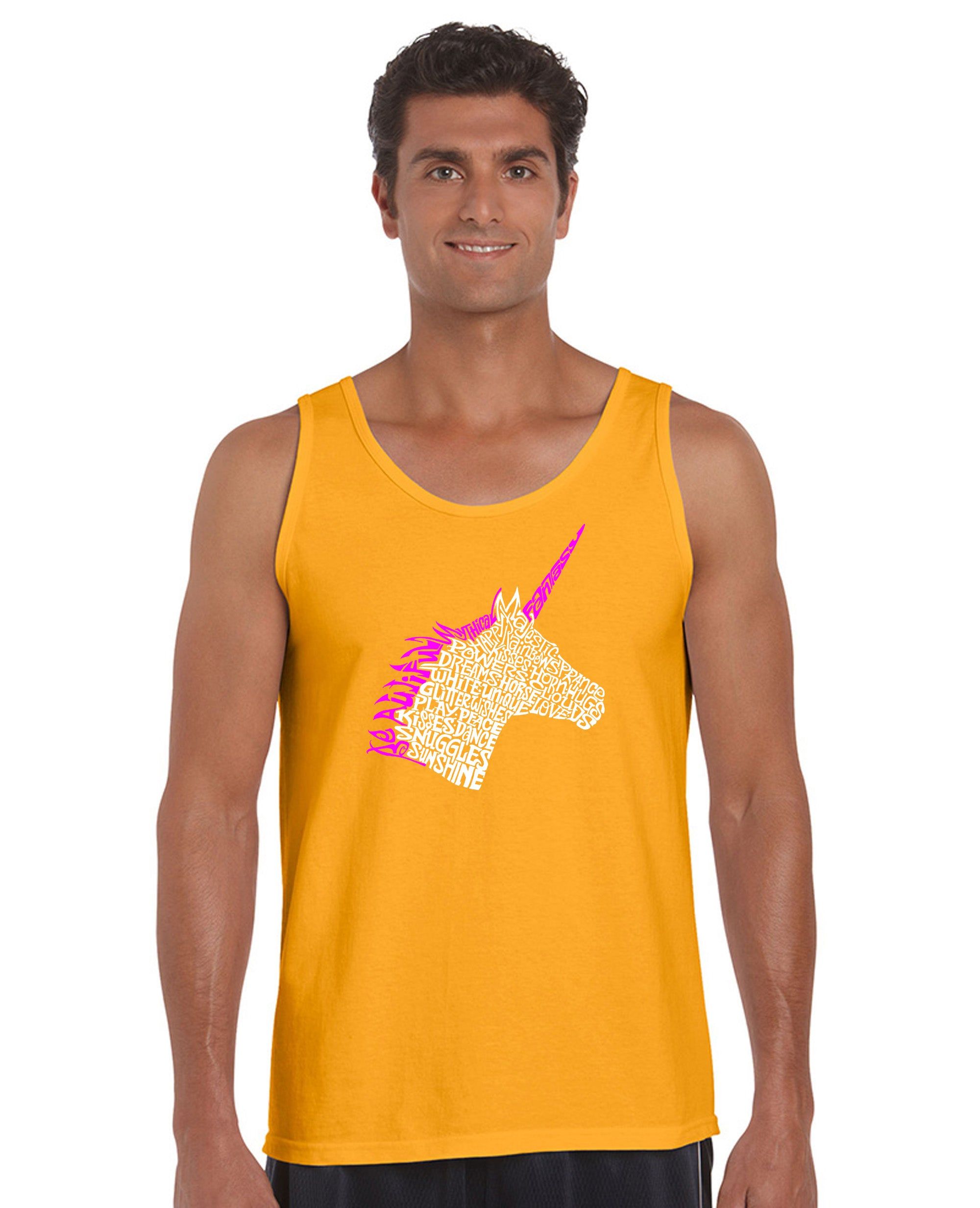 Unicorn - Men's Word Art Tank Top sold by LA Pop Art product image thumbnail 4