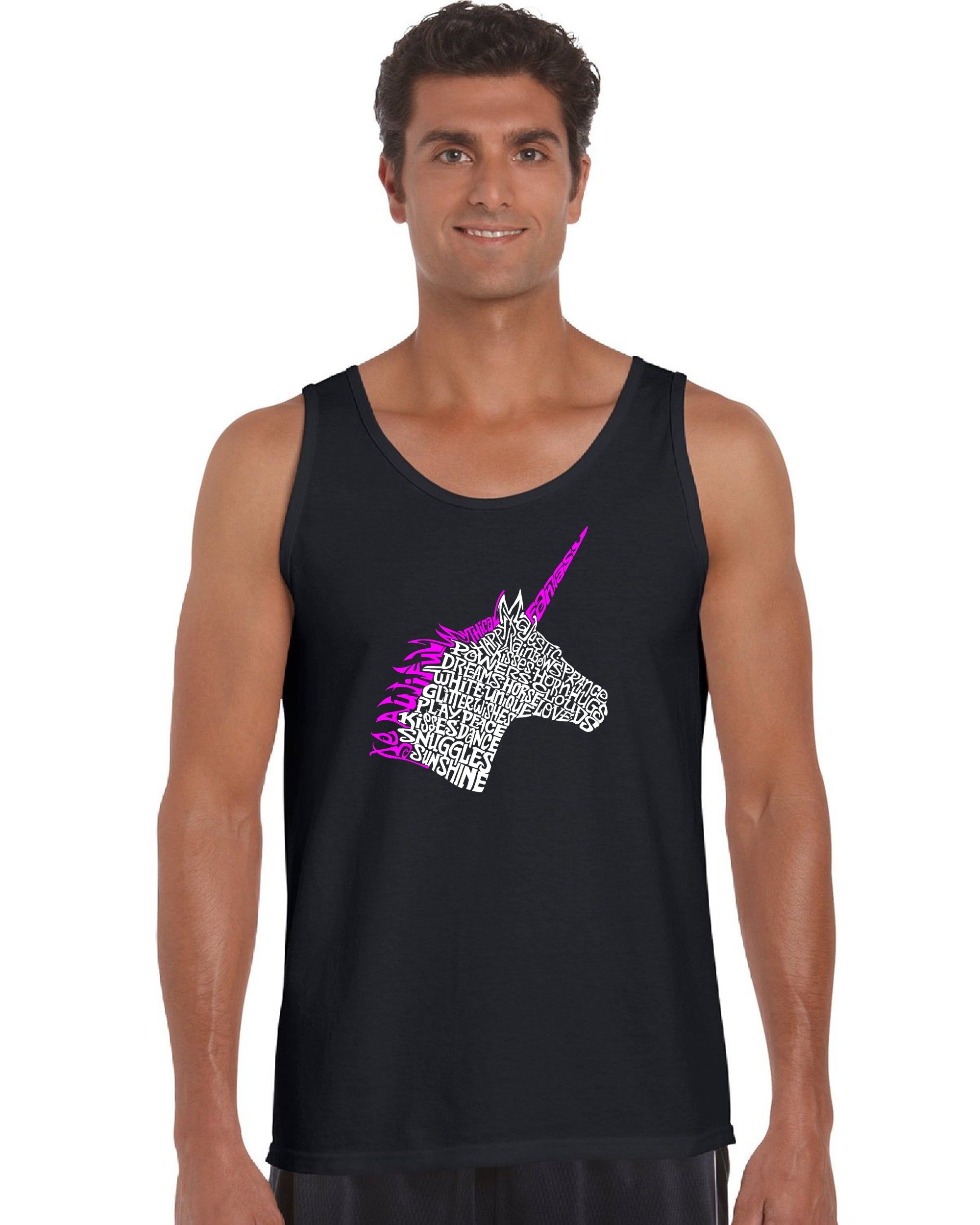 Unicorn - Men's Word Art Tank Top sold by LA Pop Art