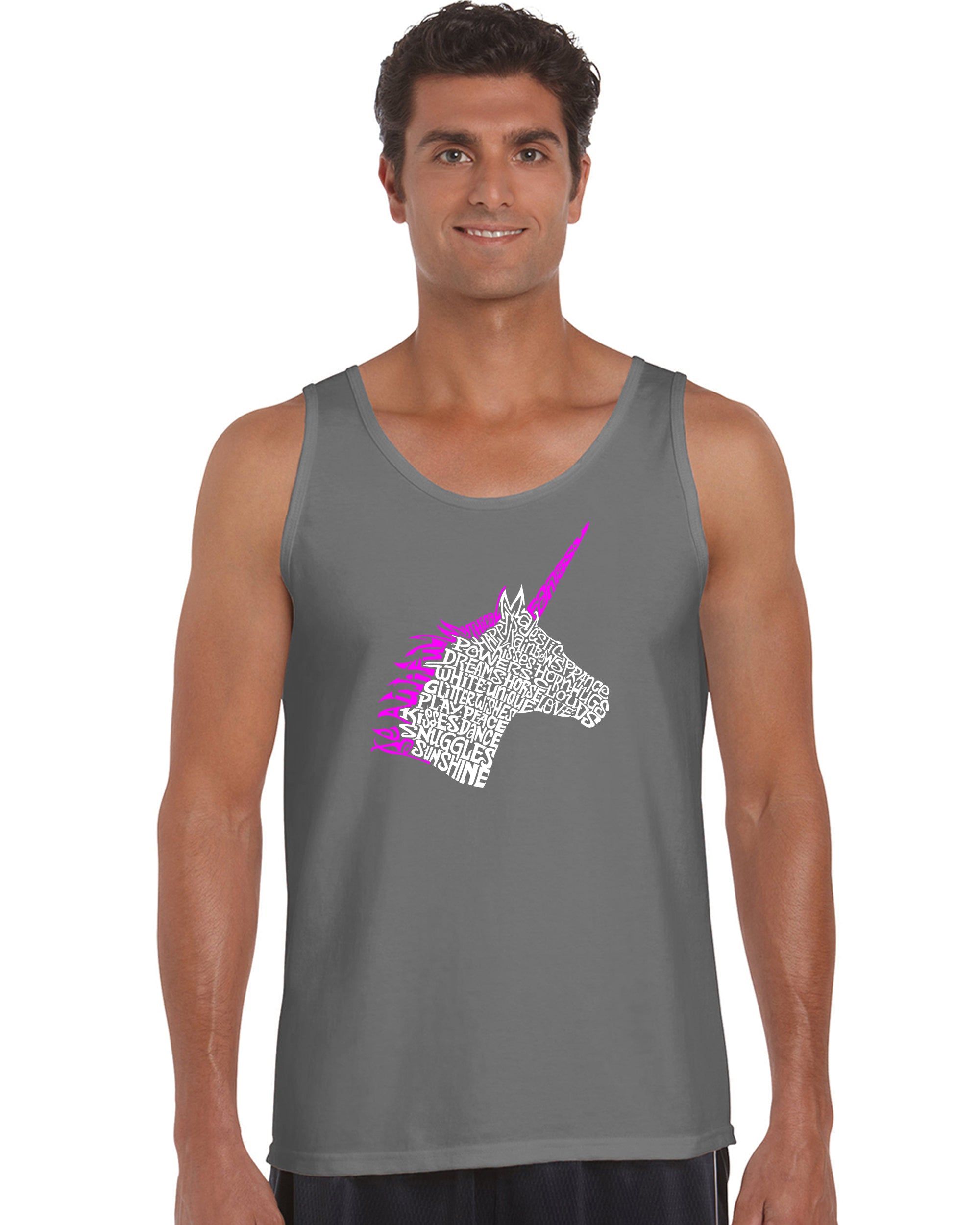 Unicorn - Men's Word Art Tank Top sold by LA Pop Art product image thumbnail 5