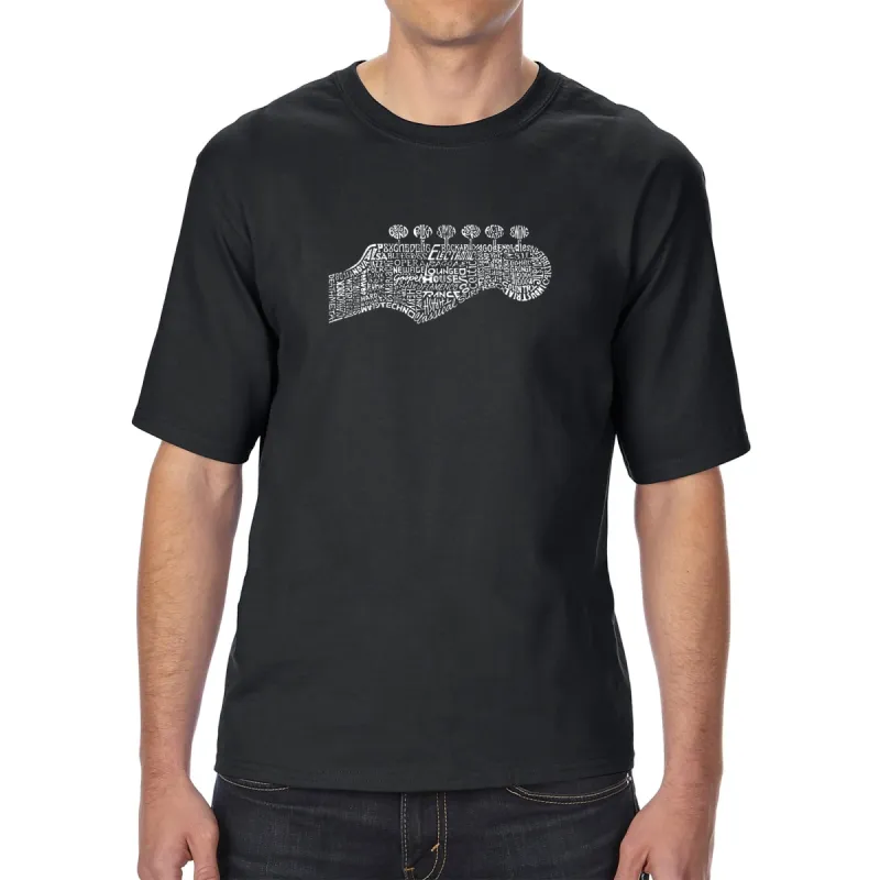 Guitar Head - Men's Tall Word Art T-Shirt sold by LA Pop Art