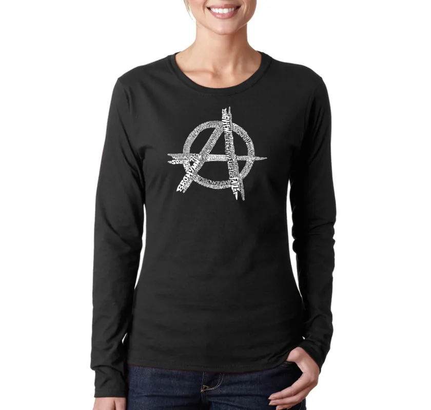 GREAT ALL TIME PUNK SONGS - Women's Word Art Long Sleeve T-Shirt sold by LA Pop Art
