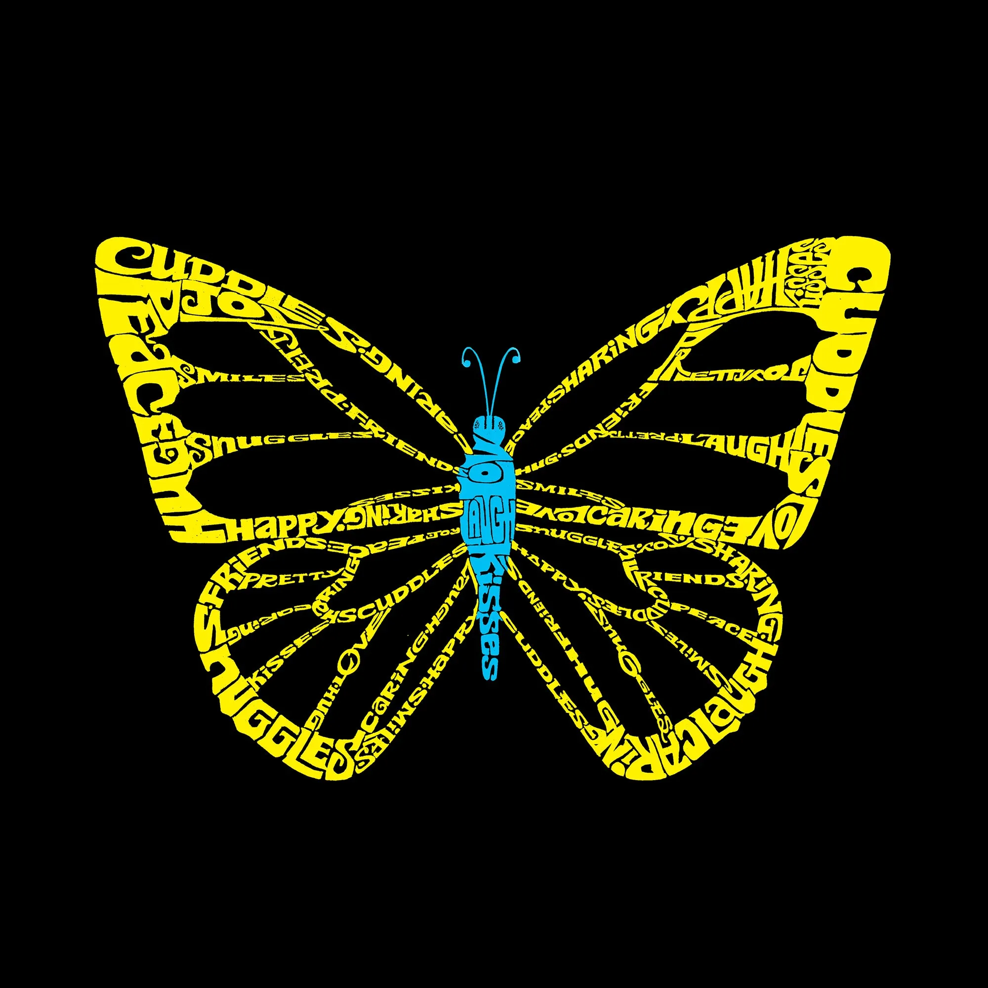 Butterfly - Men's Word Art Tank Top sold by LA Pop Art product image thumbnail 2