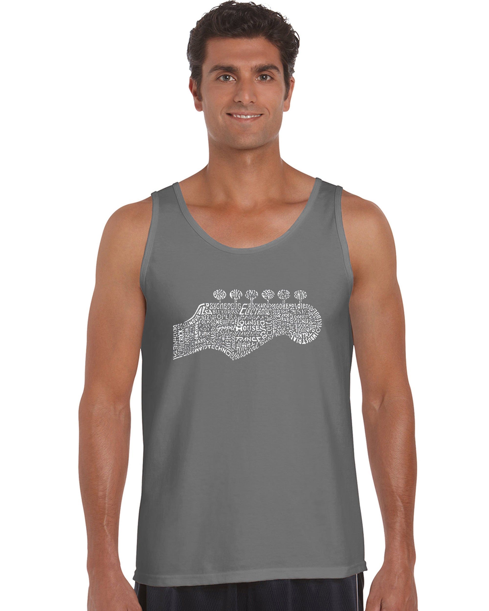 Guitar Head - Men's Word Art Tank Top sold by LA Pop Art product image thumbnail 5