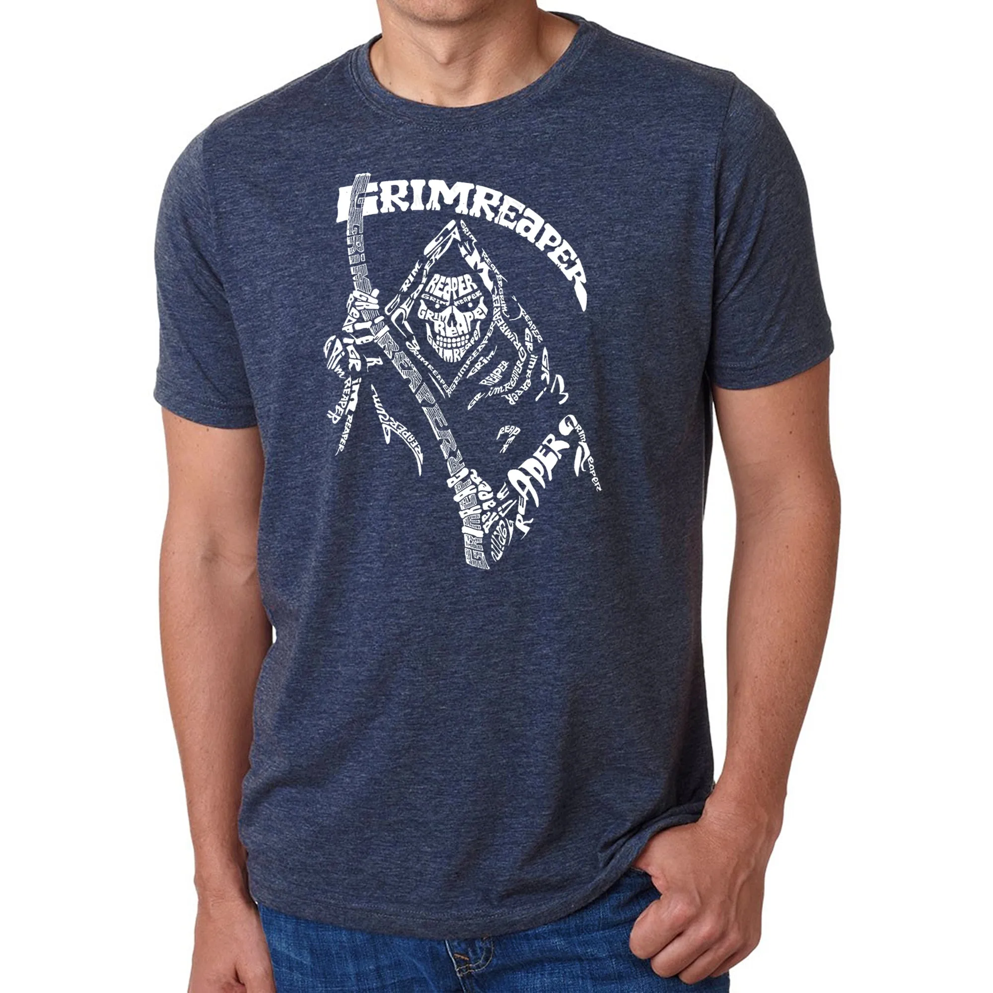 Grim Reaper - Men's Premium Blend Word Art T-Shirt sold by LA Pop Art product image thumbnail 3