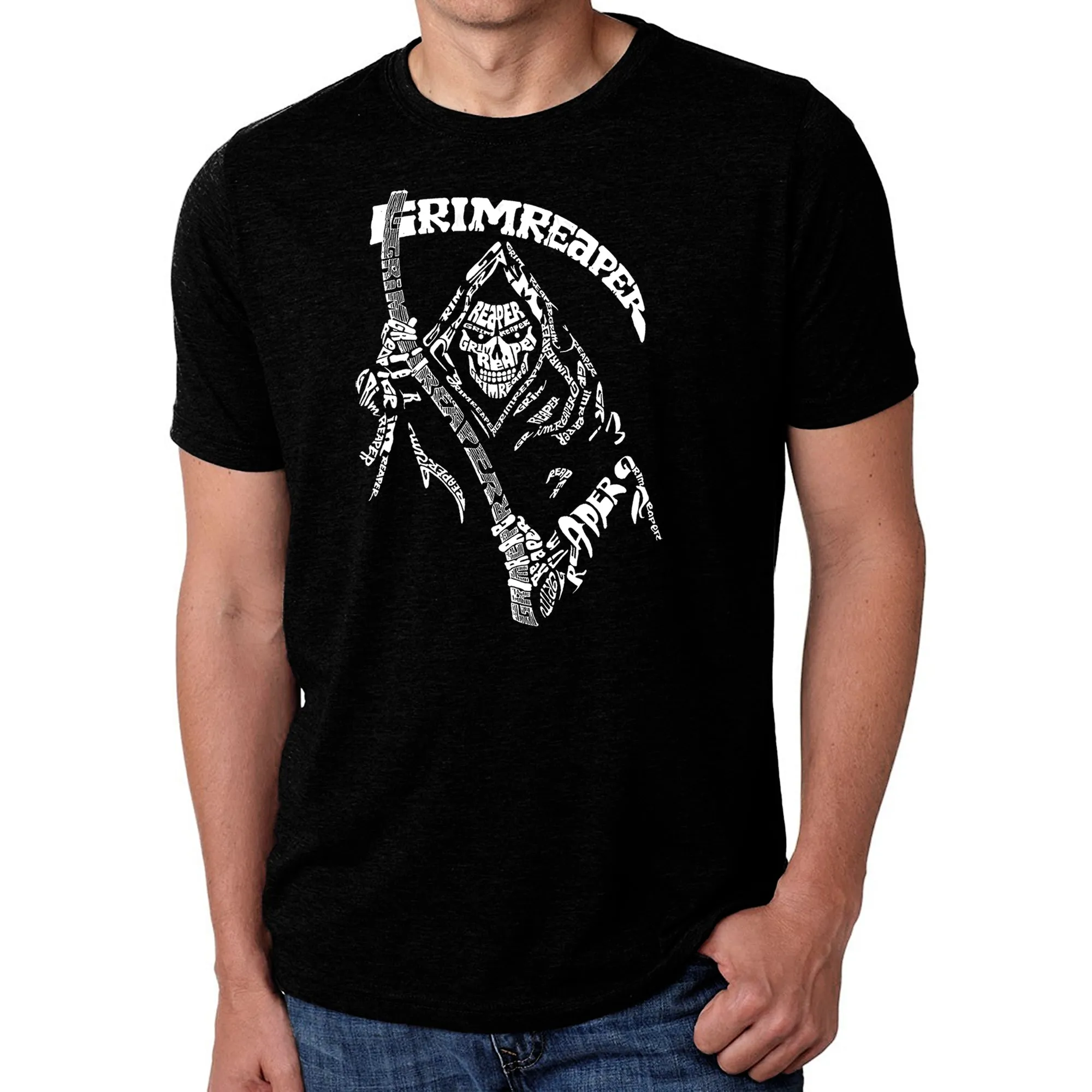 Grim Reaper - Men's Premium Blend Word Art T-Shirt sold by LA Pop Art