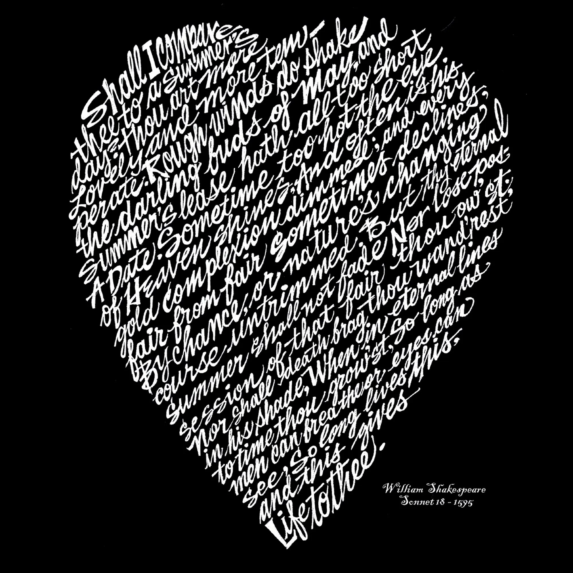 WILLIAM SHAKESPEARE'S SONNET 18 - Men's Raglan Baseball Word Art T-Shirt sold by LA Pop Art product image thumbnail 2