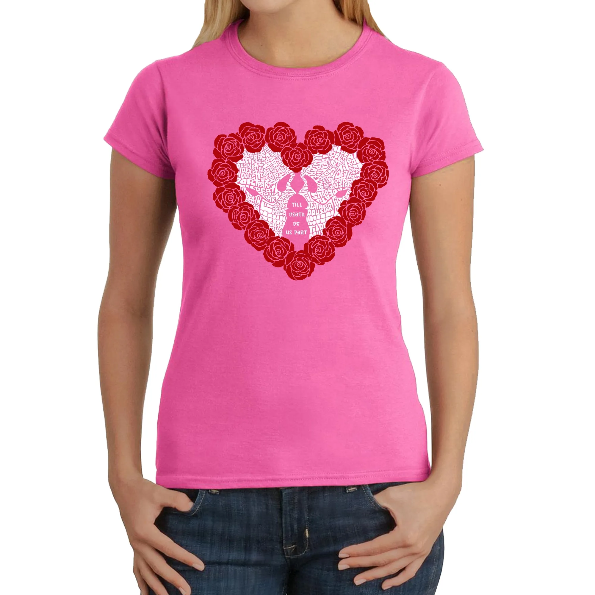 Women's Word Art T-Shirt - Til Death Do Us Part sold by LA Pop Art product image thumbnail 4