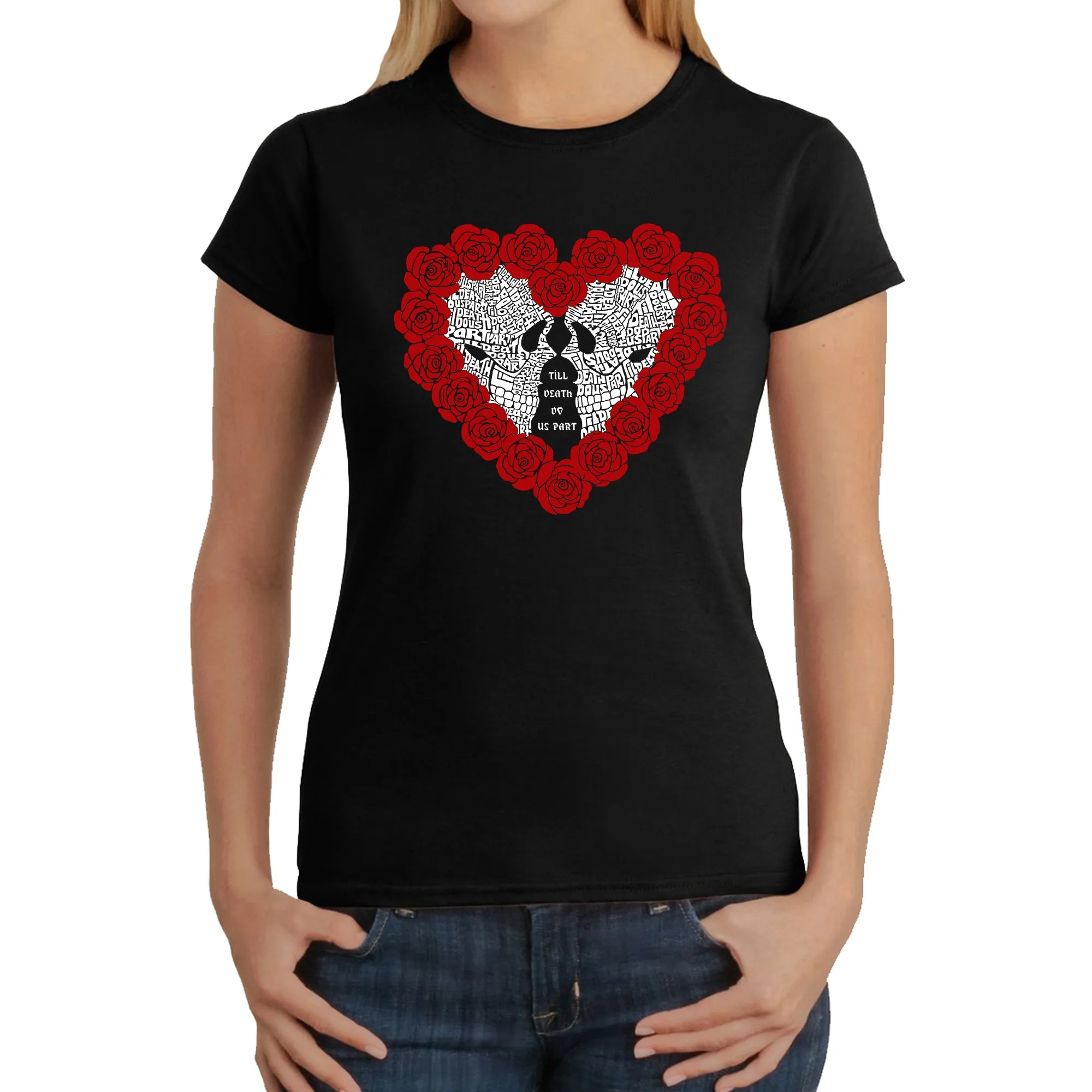 Women's Word Art T-Shirt - Til Death Do Us Part sold by LA Pop Art