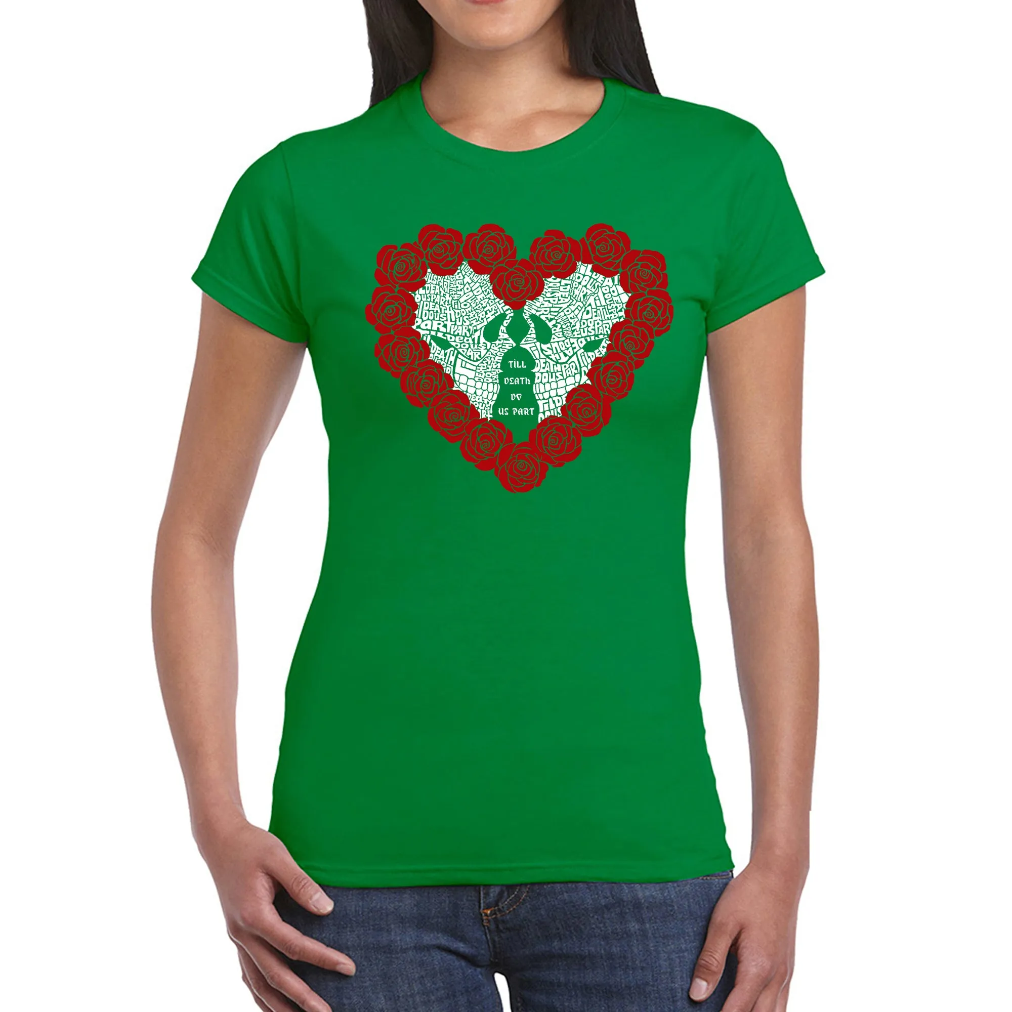 Women's Word Art T-Shirt - Til Death Do Us Part sold by LA Pop Art product image thumbnail 5