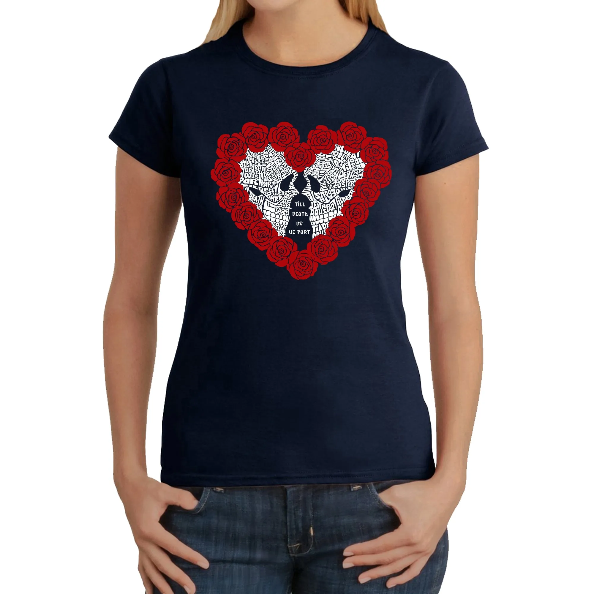 Women's Word Art T-Shirt - Til Death Do Us Part sold by LA Pop Art product image thumbnail 3