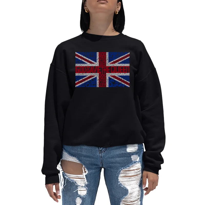 God Save The Queen - Women's Word Art Crewneck Sweatshirt made by LA Pop Art