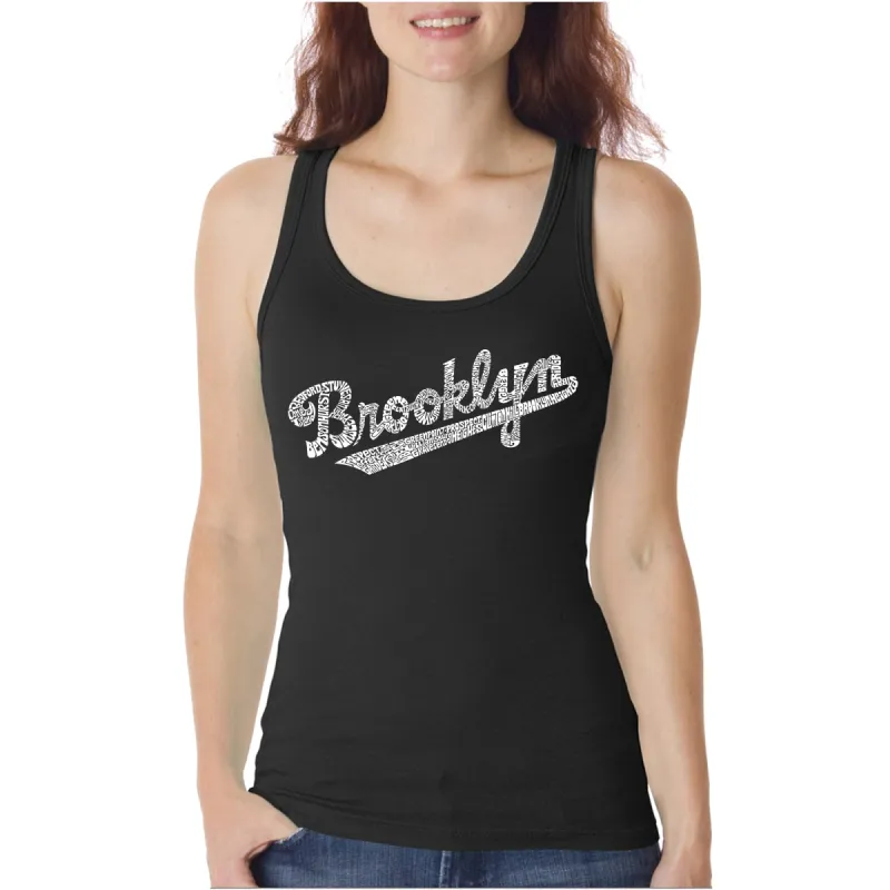 Brooklyn Neighborhoods  - Women's Word Art Tank Top sold by LA Pop Art