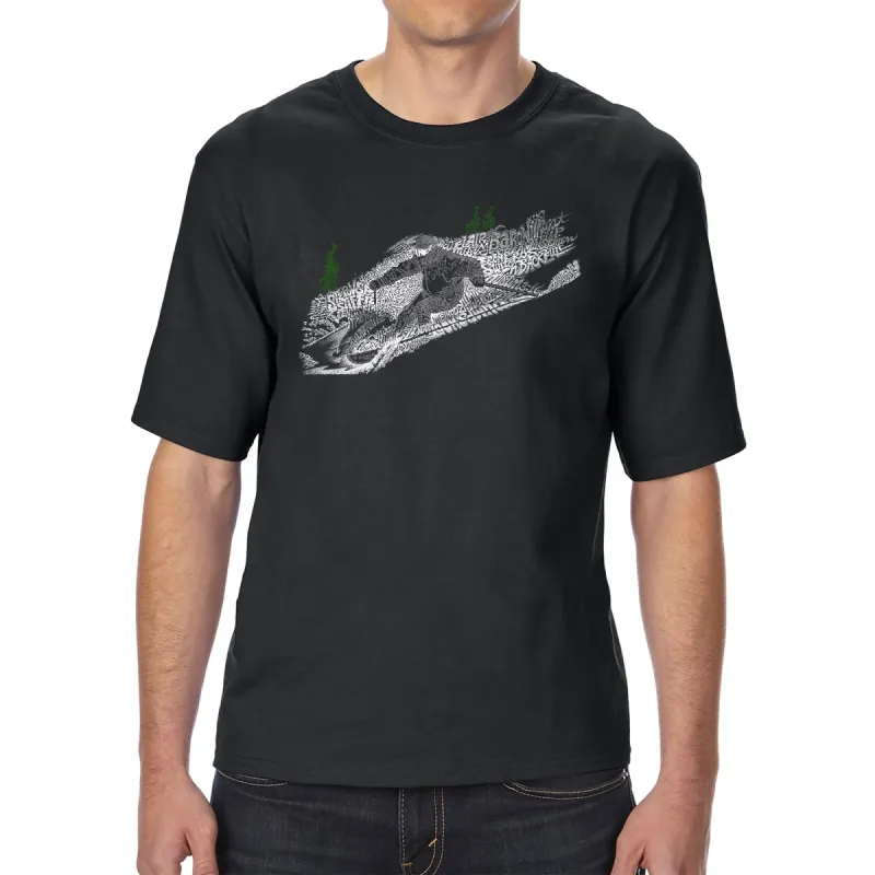 Ski - Men's Tall Word Art T-Shirt sold by LA Pop Art
