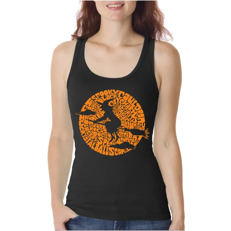 Spooky Witch - Women's Word Art Tank Top sold by LA Pop Art