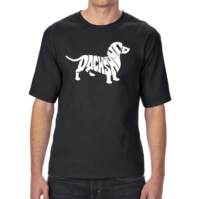 Dachshund  - Men's Tall and Long Word Art T-Shirt sold by LA Pop Art