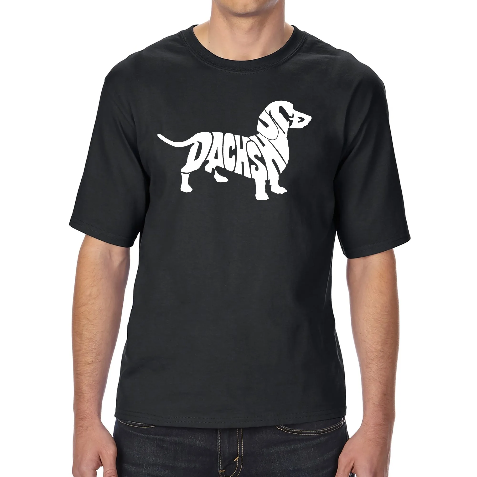 Dachshund - Men's Tall and Long Word Art T-Shirt sold by LA Pop Art