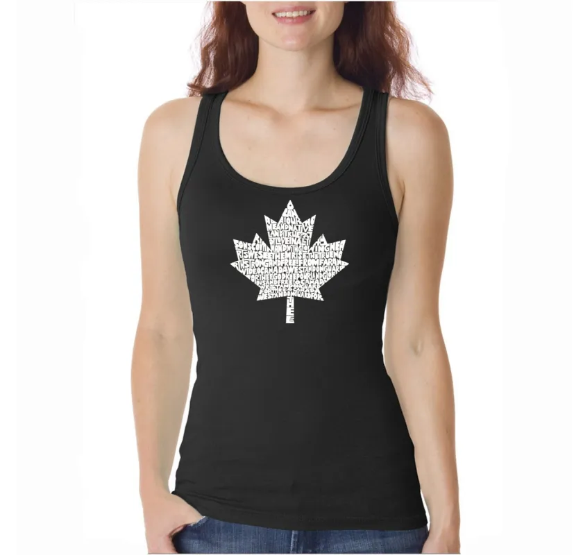 CANADIAN NATIONAL ANTHEM  - Women's Word Art Tank Top sold by LA Pop Art