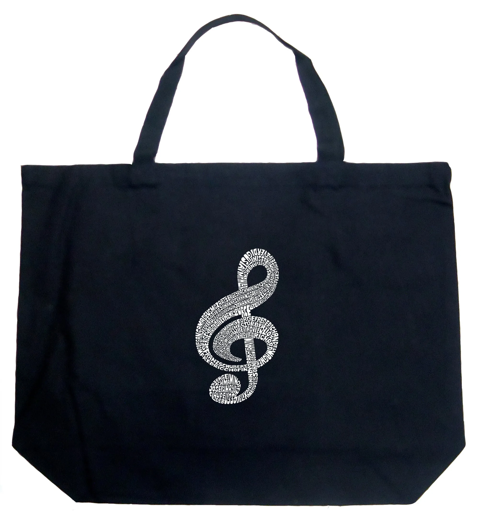 Music Note - Large Word Art Tote Bag sold by LA Pop Art