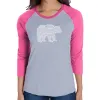 Bear Species - Women's Raglan Baseball Word Art T-Shirt sold by LA Pop Art