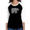 Bear Species - Women's Raglan Baseball Word Art T-Shirt sold by LA Pop Art