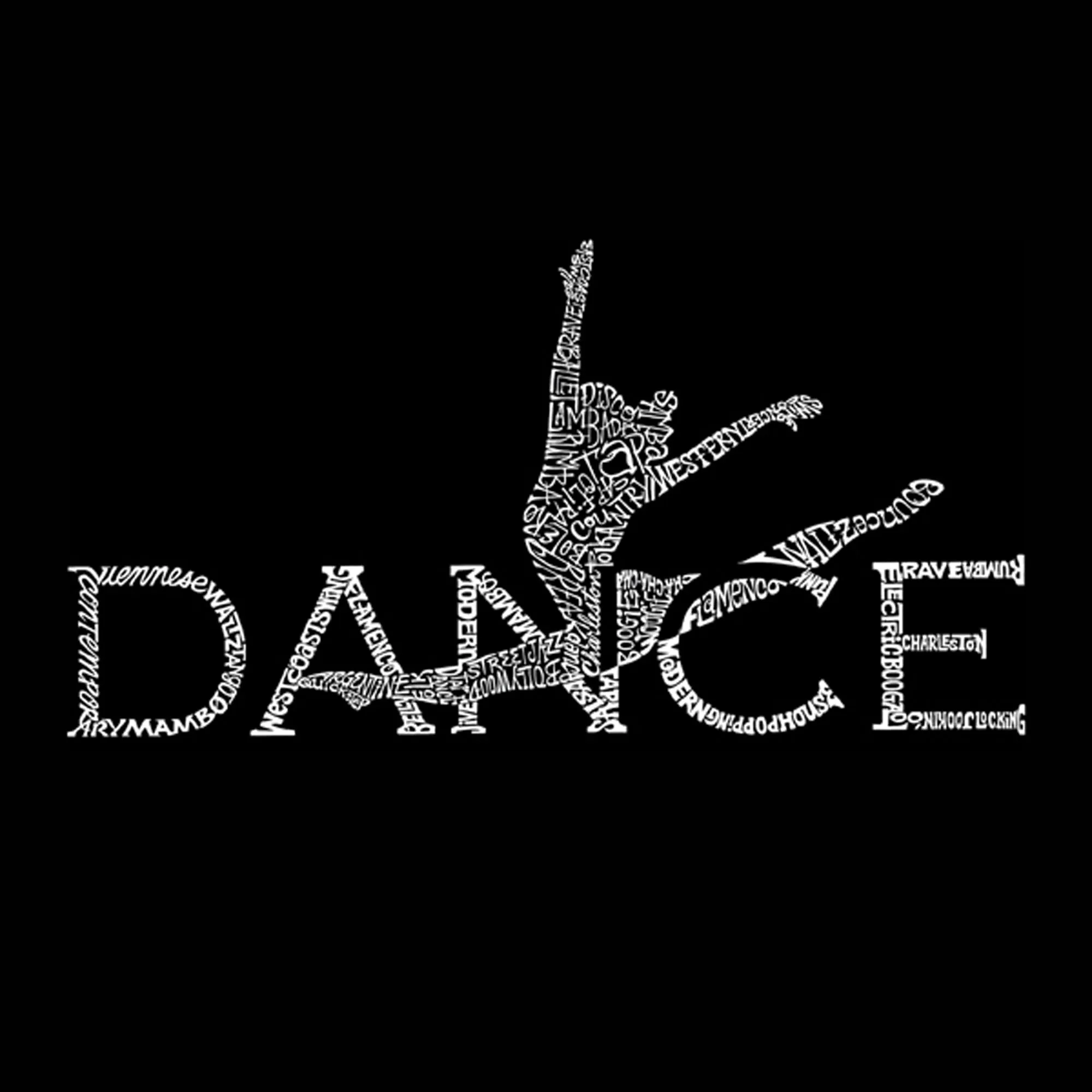 Dancer - Women's Raglan Baseball Word Art T-Shirt sold by LA Pop Art product image thumbnail 2