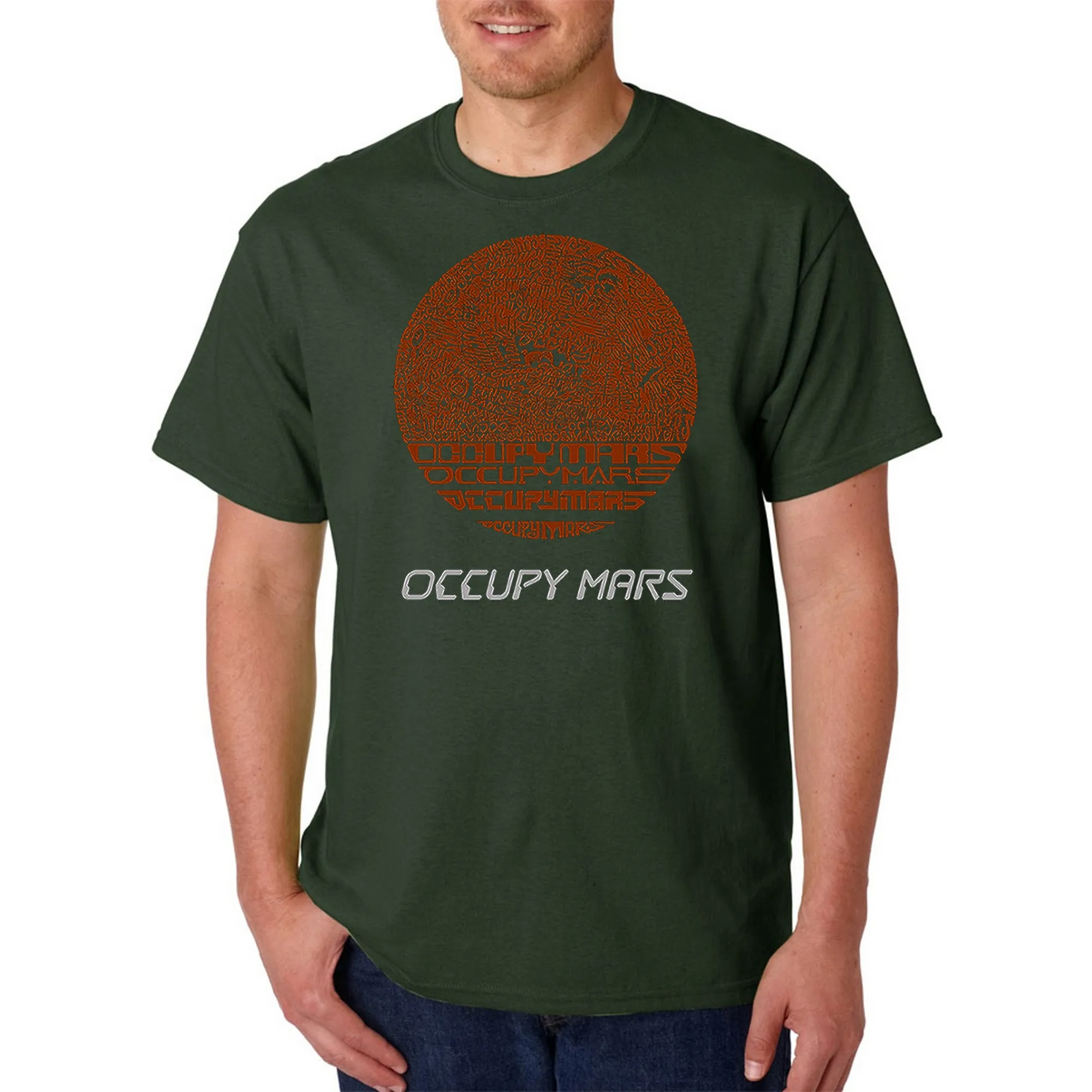 Occupy Mars - Men's Word Art T-Shirt sold by LA Pop Art product image thumbnail 4