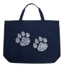 Meow Cat Prints - Large Word Art Tote Bag sold by LA Pop Art