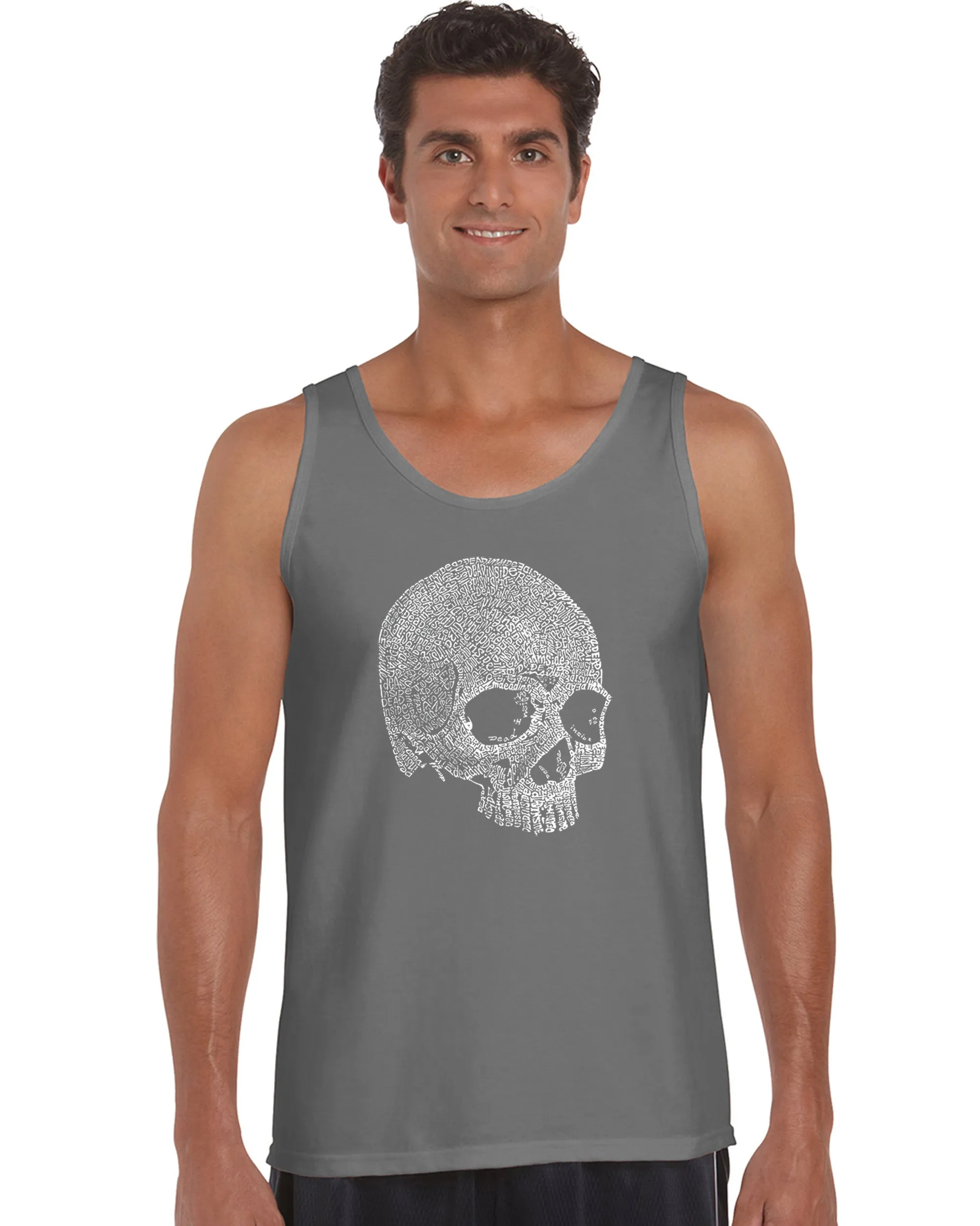 Dead Inside Skull - Men's Word Art Tank Top sold by LA Pop Art product image thumbnail 4