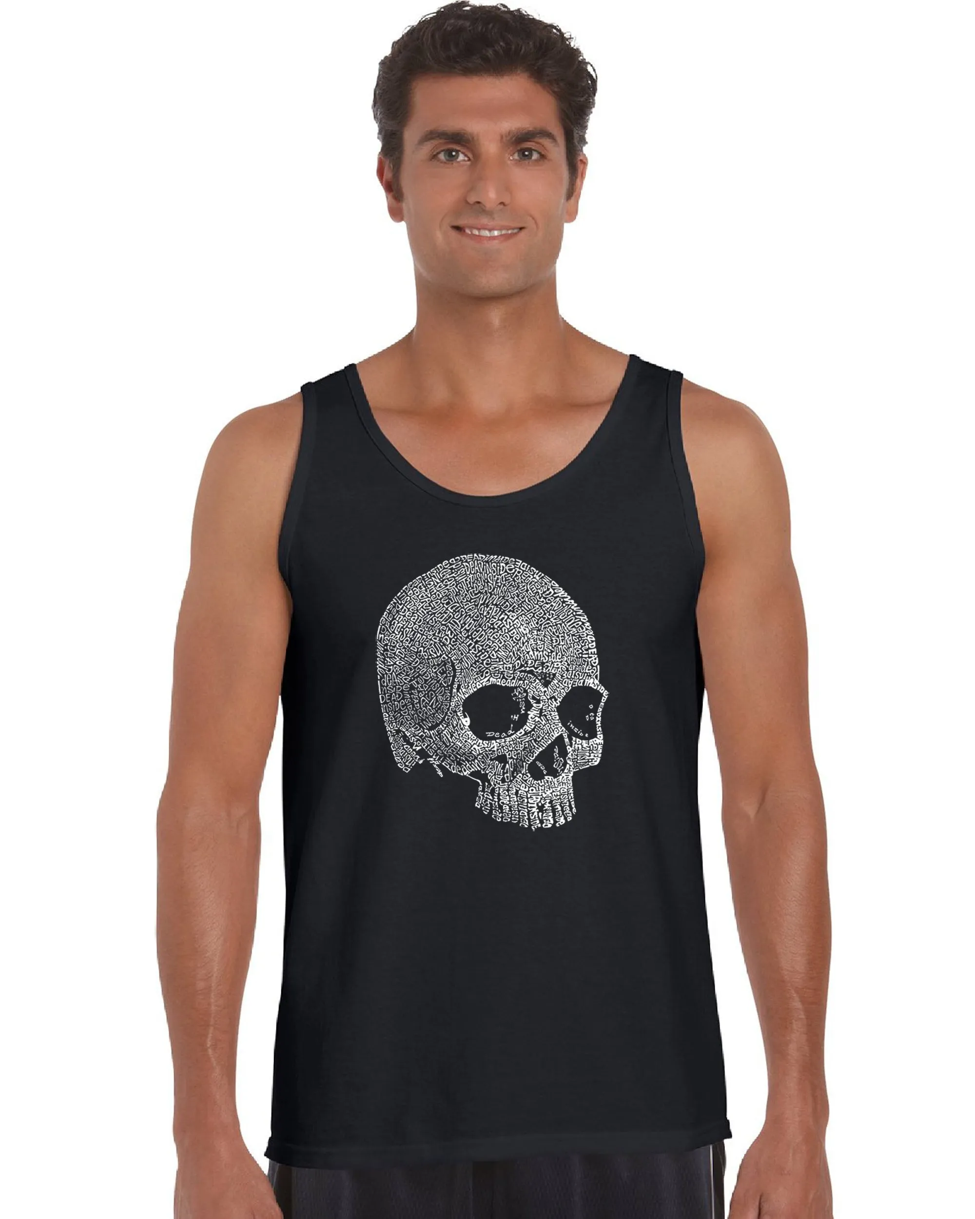 Dead Inside Skull - Men's Word Art Tank Top sold by LA Pop Art