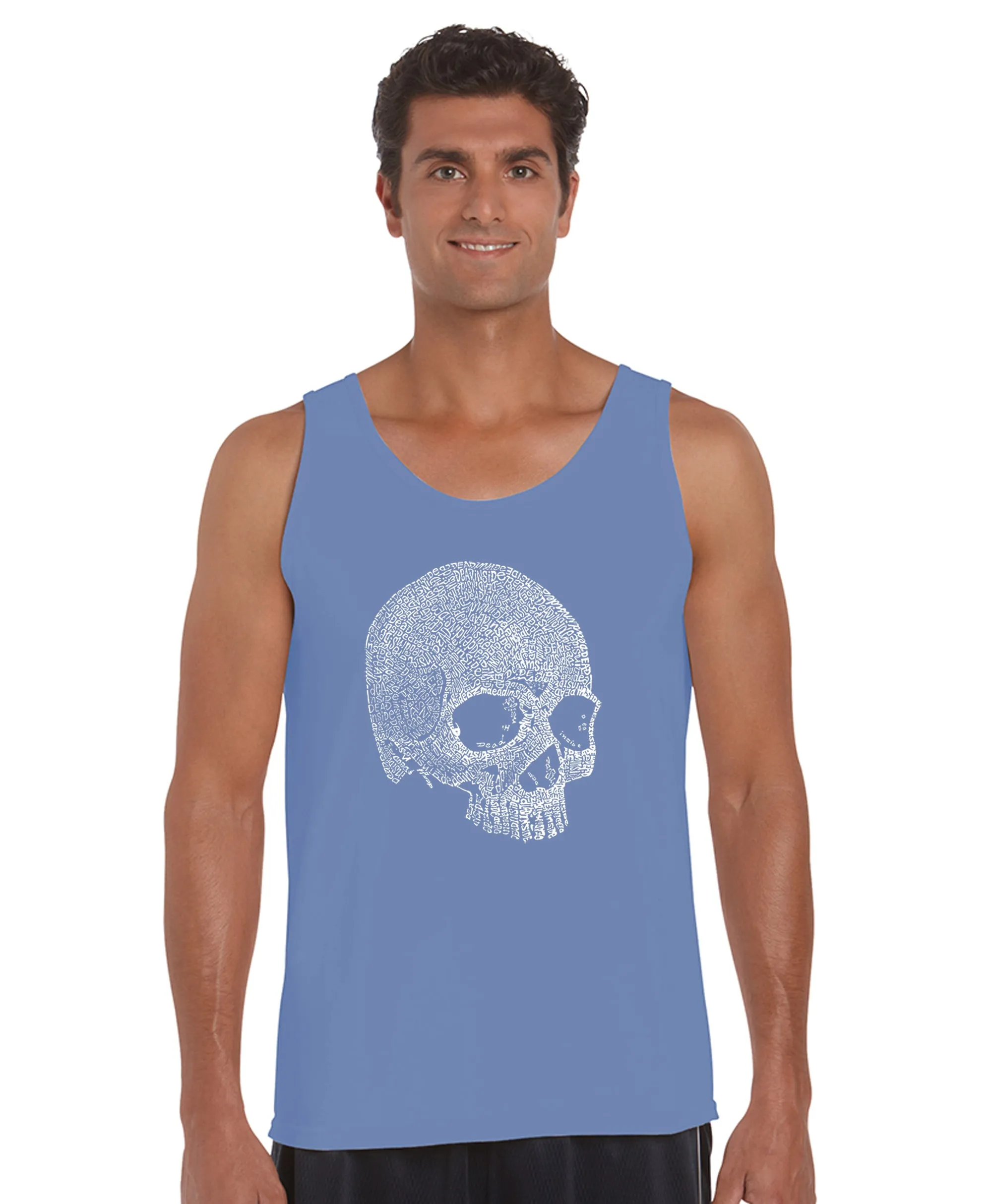 Dead Inside Skull - Men's Word Art Tank Top sold by LA Pop Art product image thumbnail 5