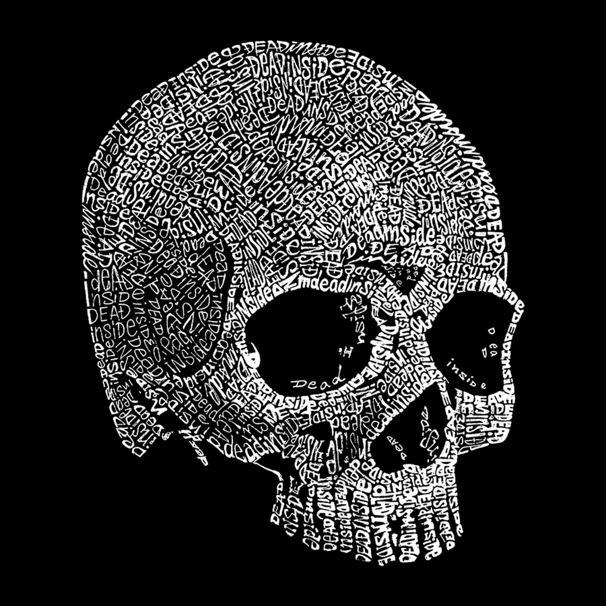 Dead Inside Skull - Men's Word Art Tank Top sold by LA Pop Art product image thumbnail 2