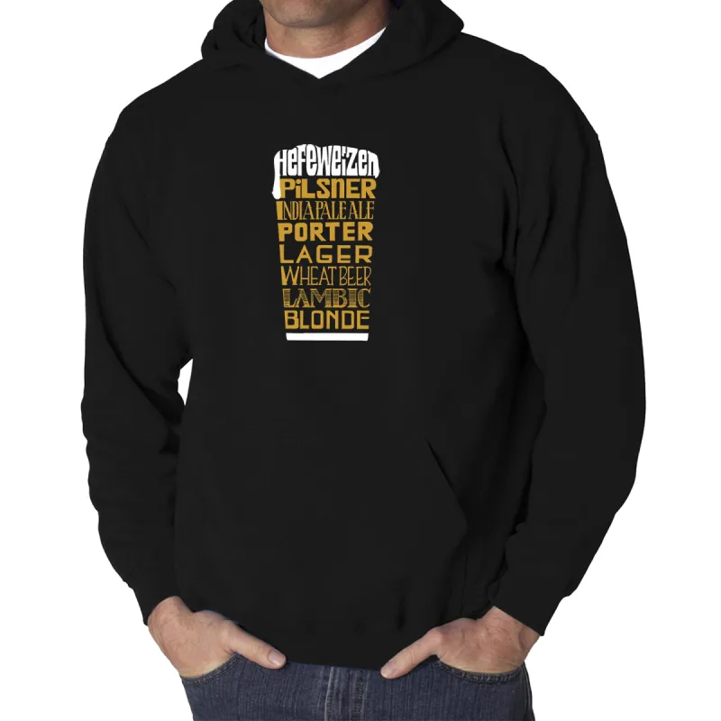 Styles of Beer  - Men's Word Art Hooded Sweatshirt sold by LA Pop Art